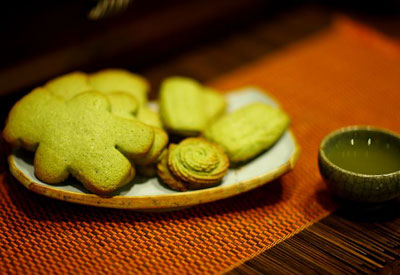 Green tea cookies