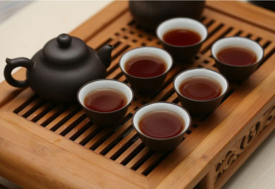 Quality purple tea set